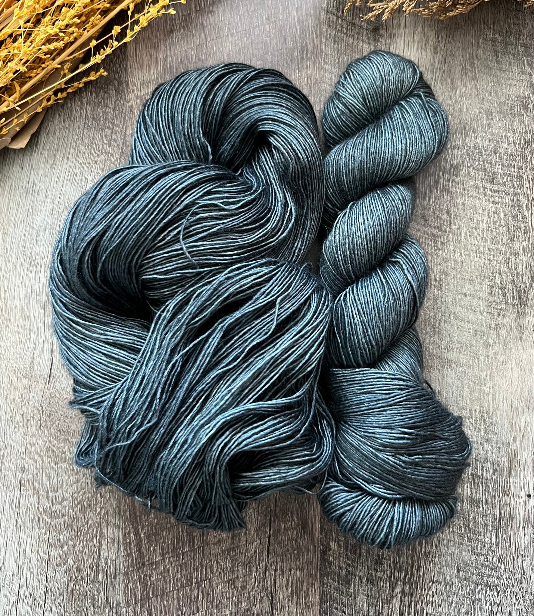A Bitter Blue Single Yak Merino