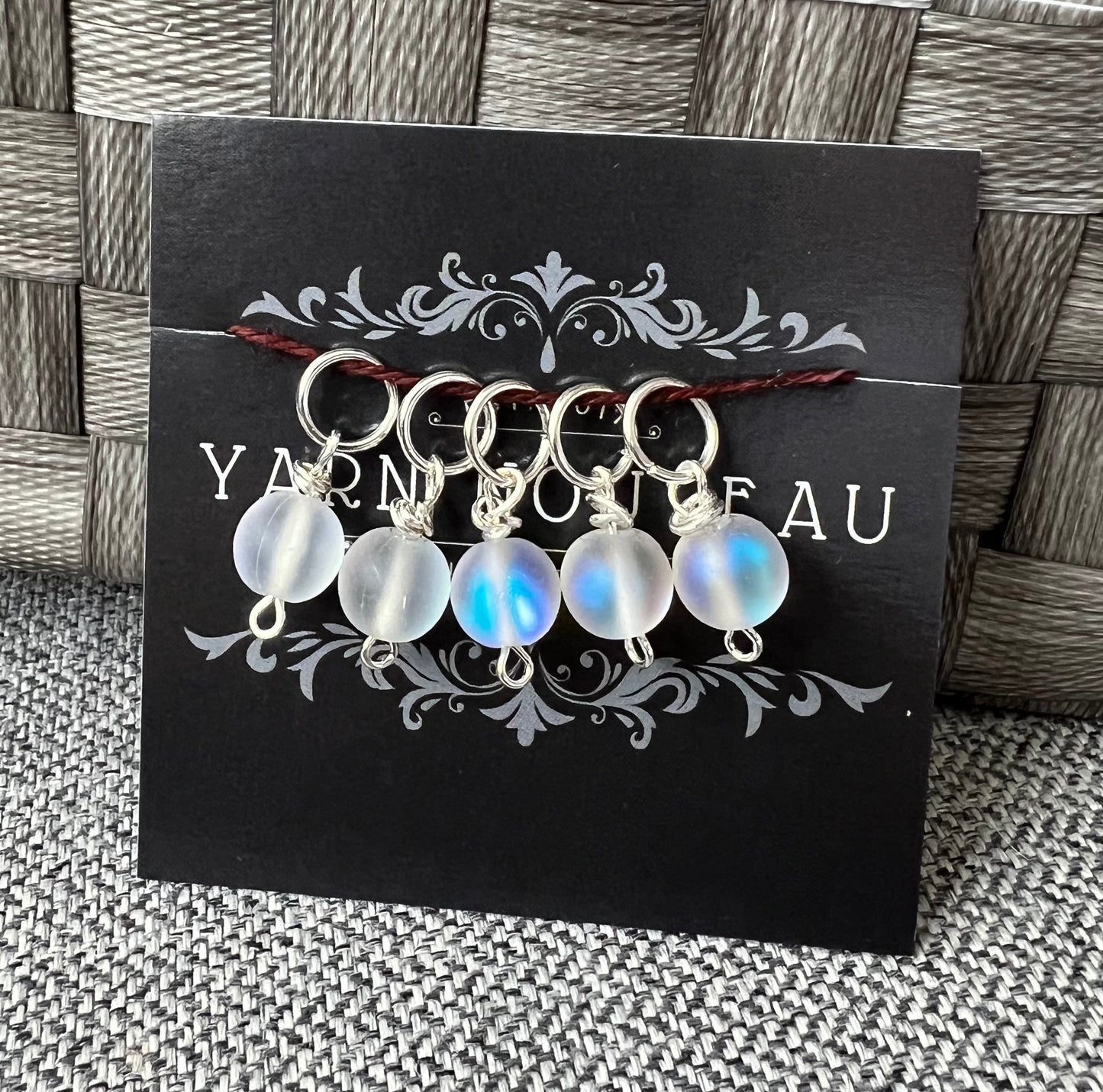 Rainbow Glass Stitch Markers