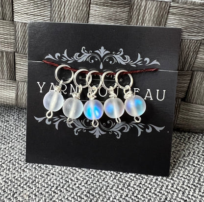 Rainbow Glass Stitch Markers