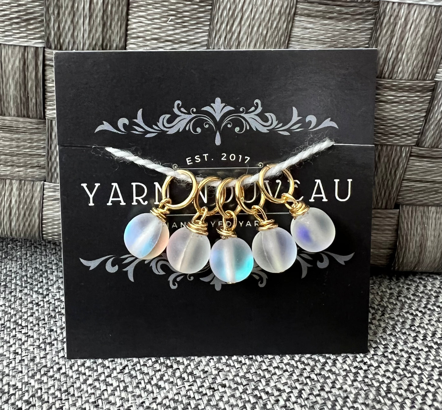 Rainbow Glass Stitch Markers